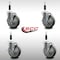 Service Caster 5'' SS Gray Poly Swivel 7/8'' Expanding Stem Caster Set with Brake, 4PK SCC-SSEX20S514-PPUB-TLB-78-4 - alternate 3